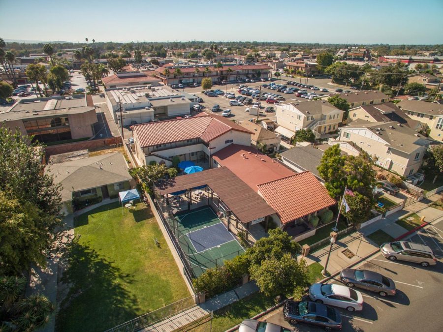 An aerial view of the Casa Youth Shelter facility.