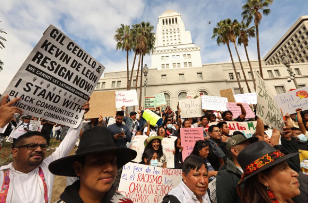 Native+Americans+Protest+in+Downtown+LA%21