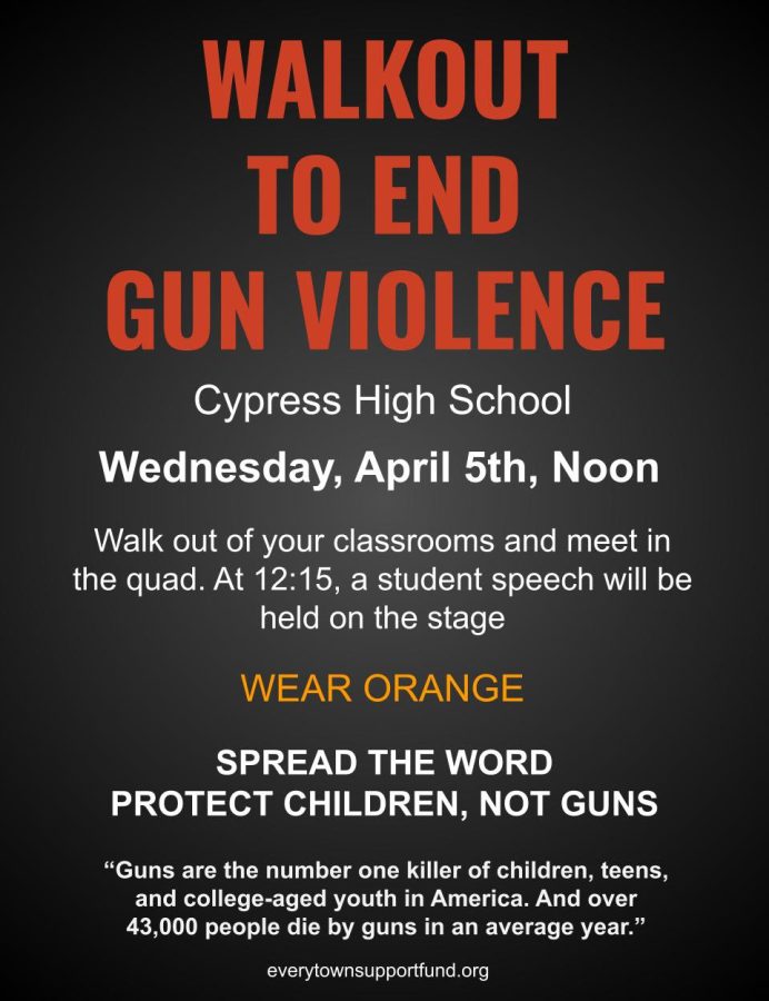 Cypress+High+School+Walkout+for+Gun+Violence