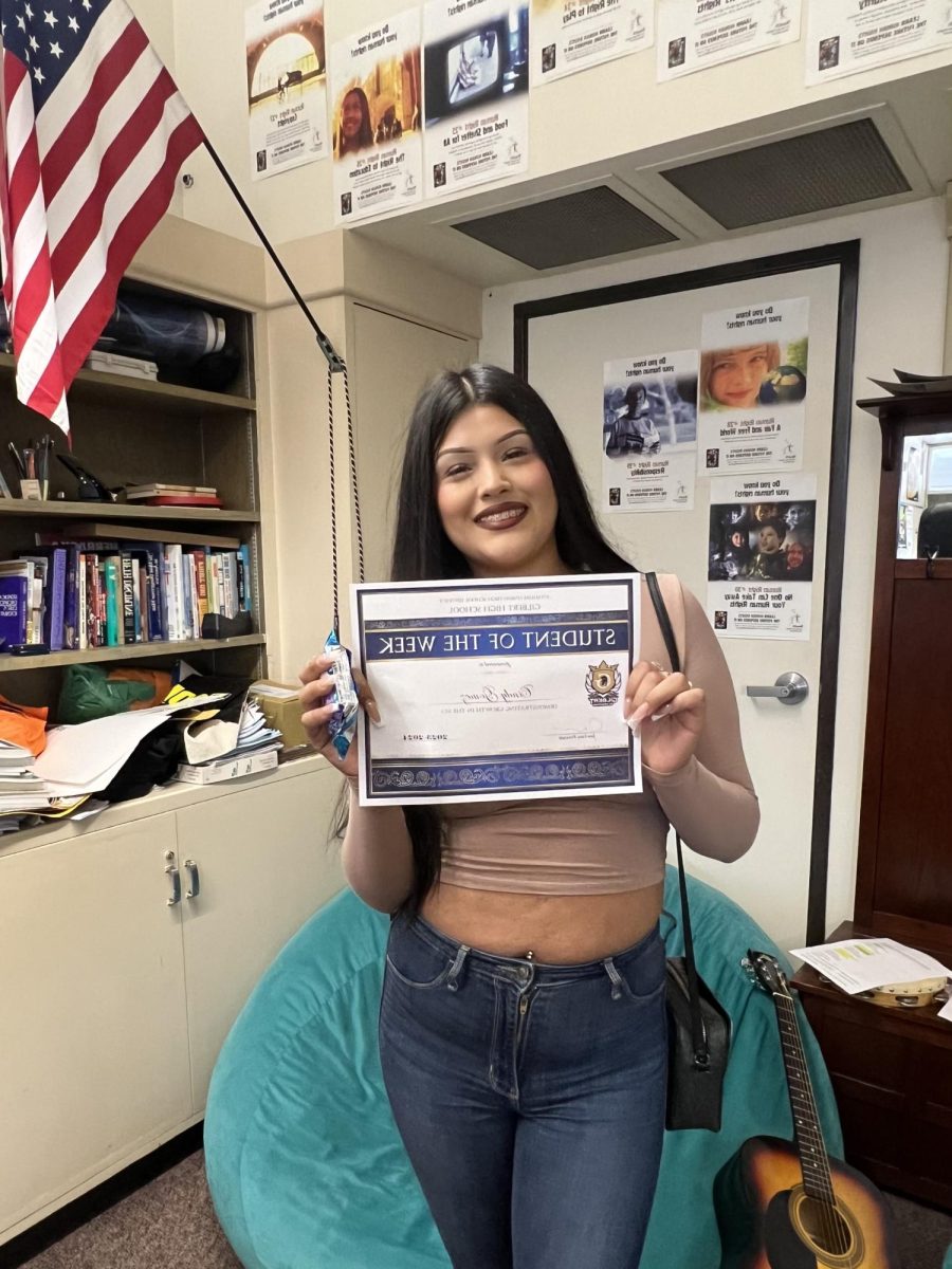 Cindy Gomez was nominated student of the week at Gilbert high school 