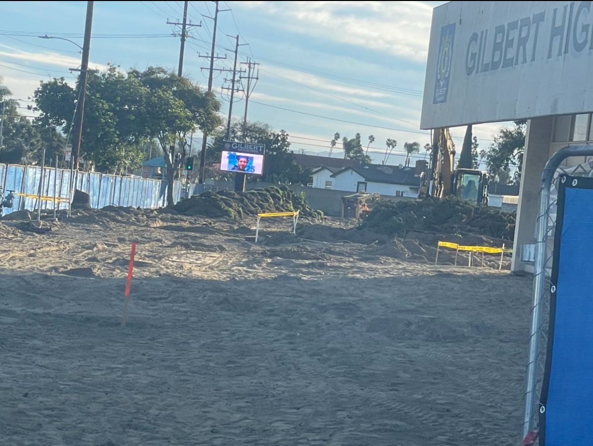 Massive dirt pile in construction site